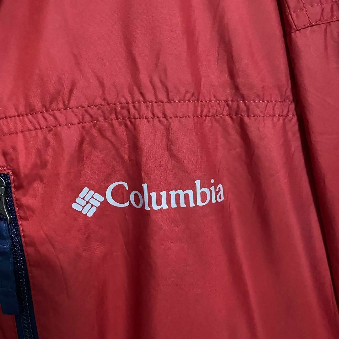 Columbia(コロンビア)のコロンビア　ポリエステル　ジャケット　赤　メンズXL ワンポイント　プリント メンズのジャケット/アウター(ナイロンジャケット)の商品写真