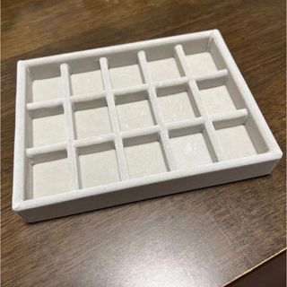 MUJI (無印良品) - 無印良品　アクリルケース用　ベロア格子状