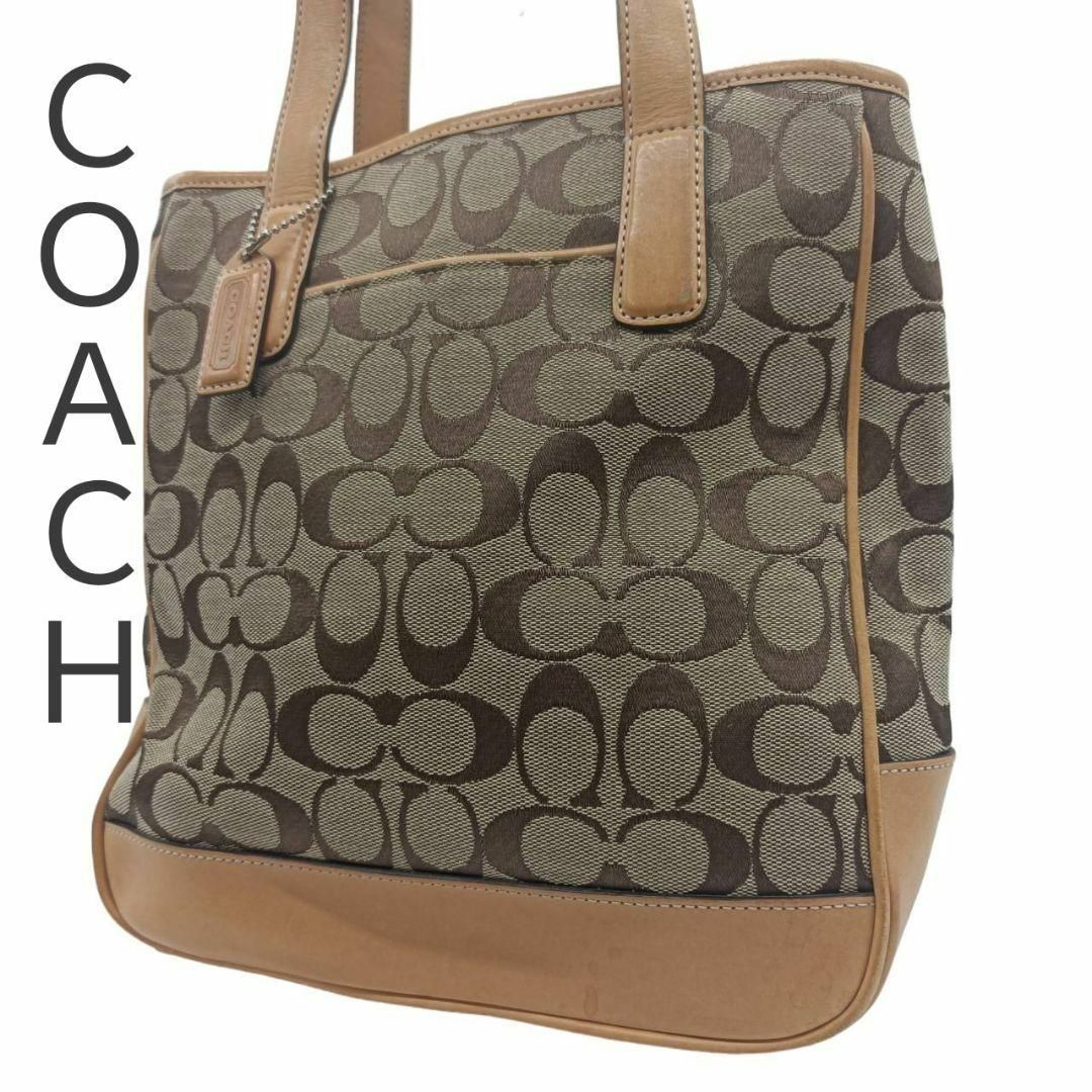 COACH コーチ 6092 トートバッグ シグネチャー キャンバス 茶 | フリマアプリ ラクマ