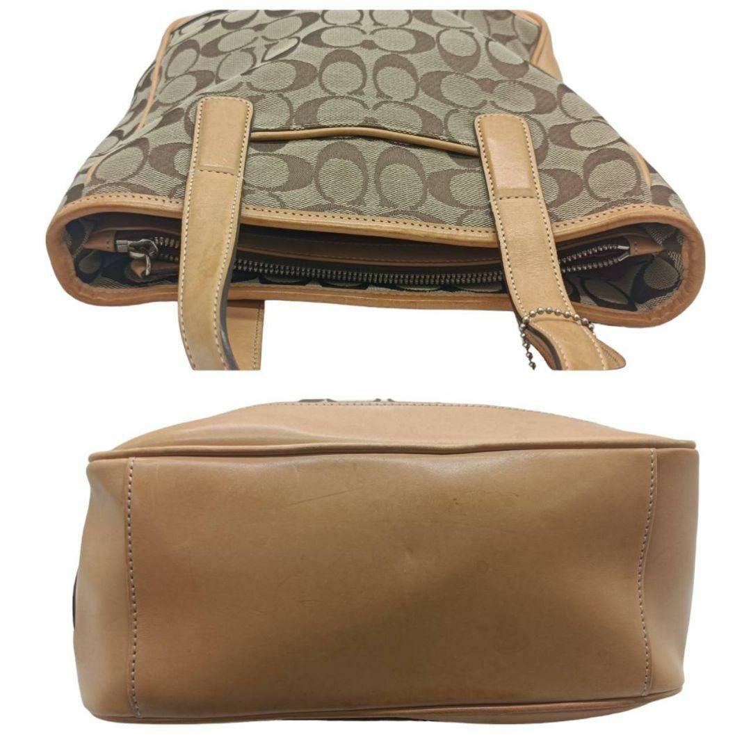 COACH コーチ 6092 トートバッグ シグネチャー キャンバス 茶