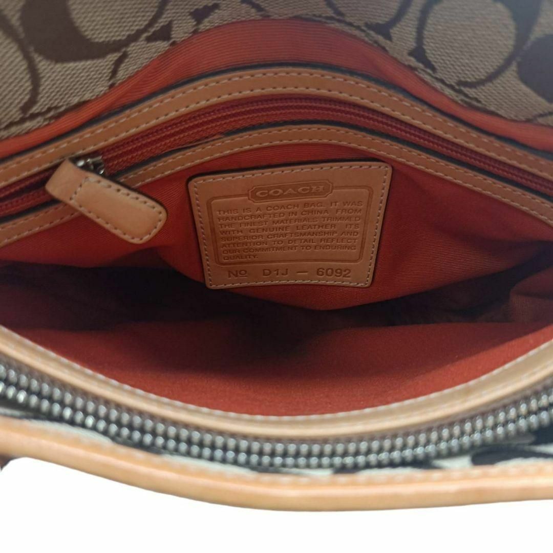 COACH コーチ 6092 トートバッグ シグネチャー キャンバス 茶