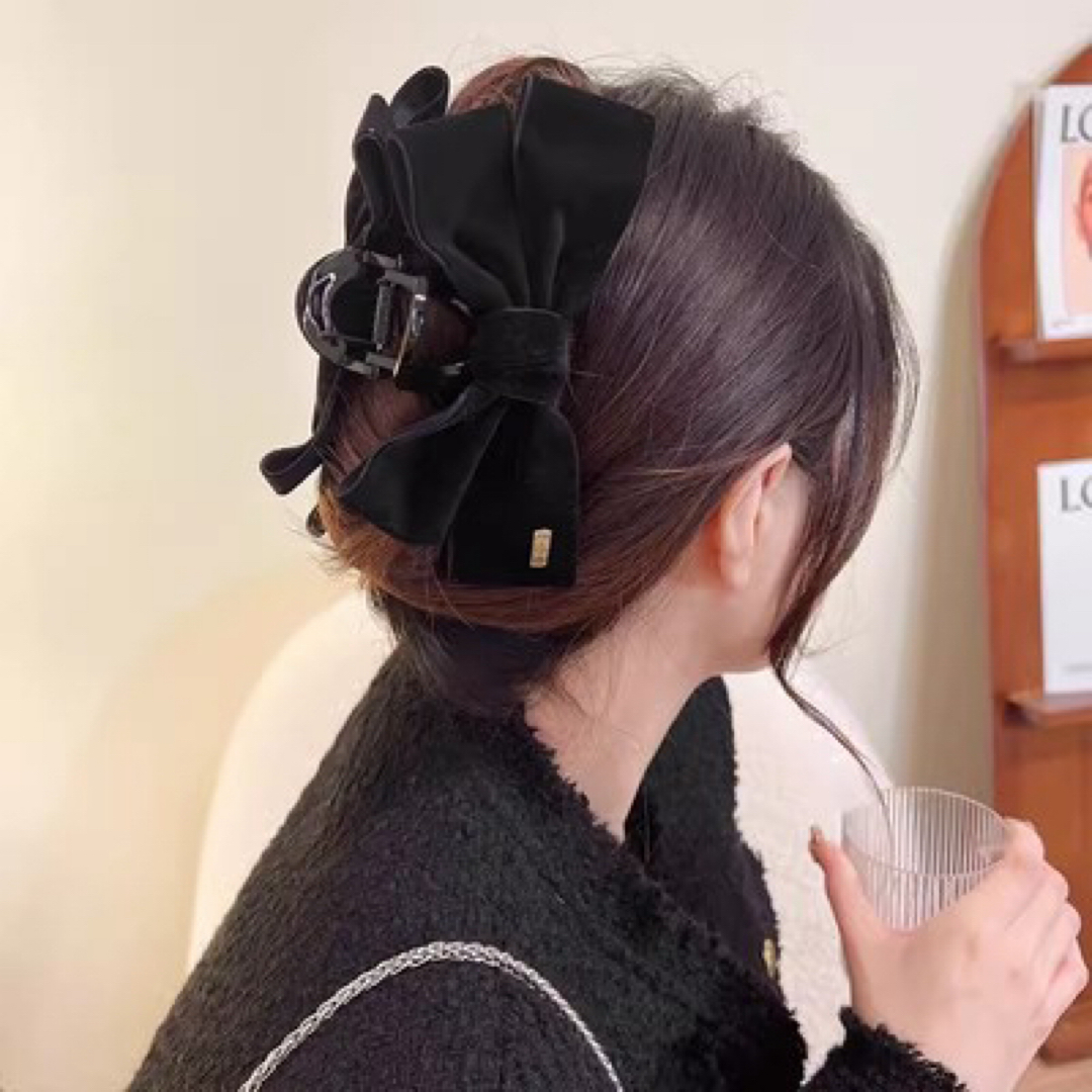 黒色 ブラック ヘアアクセ ヘアアクセサリー ヘアクリップ レディース