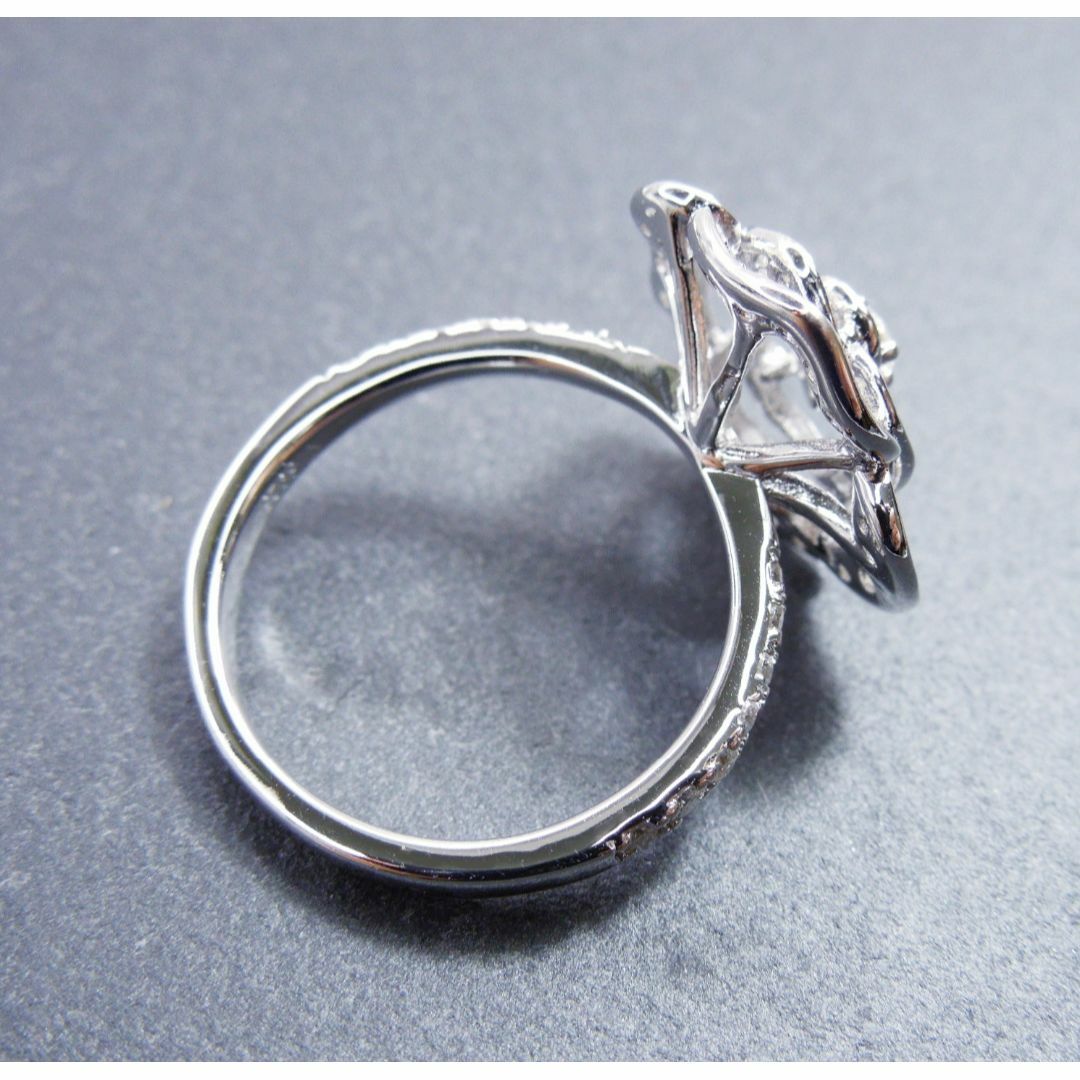 約12.75号　D モアサナイト ローズリング 合計1.5ctw　指輪　薔薇 レディースのアクセサリー(リング(指輪))の商品写真