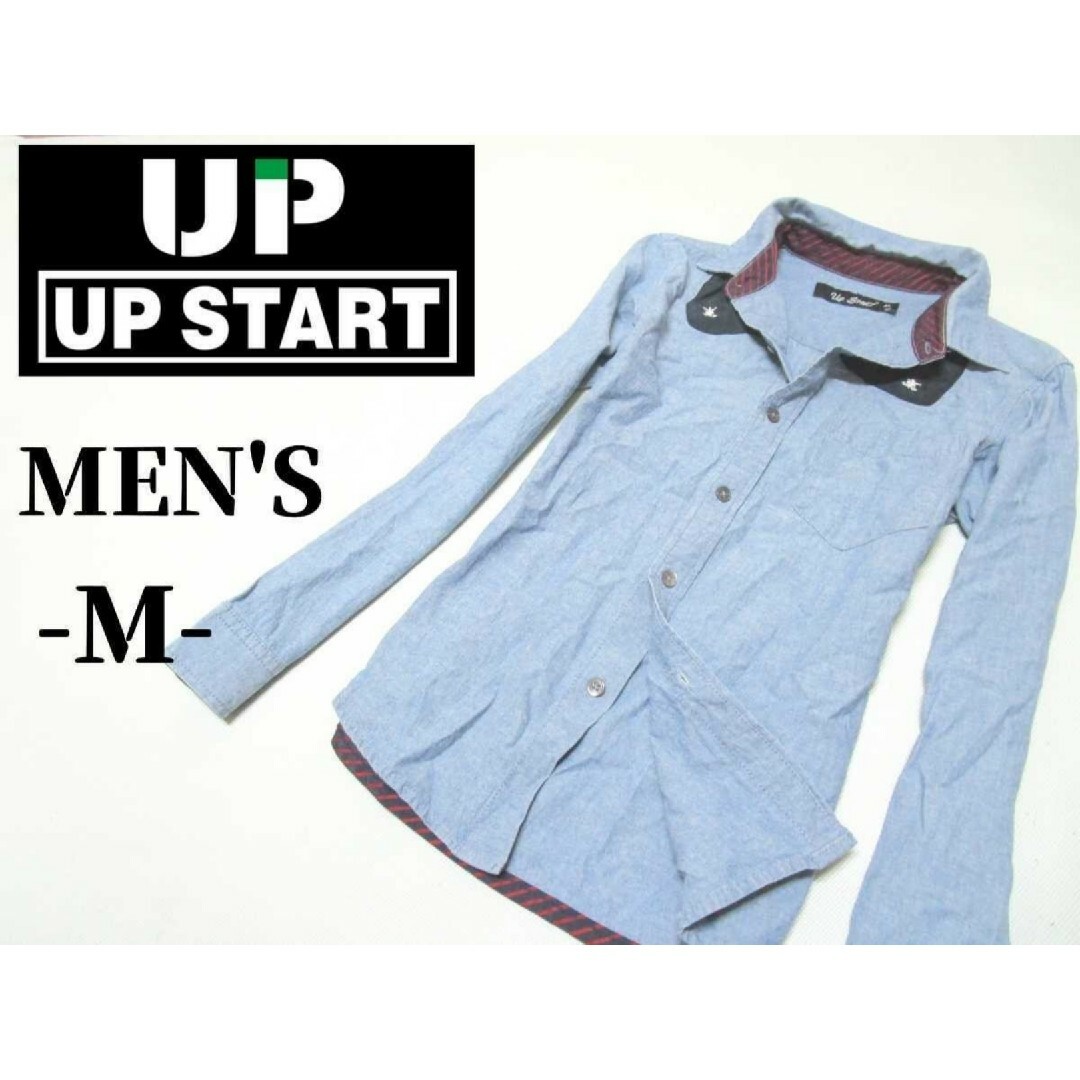 UPSTART(アップスタート)のメンズM◇UP START◇蝶ネクタイデザインシャツ メンズのトップス(シャツ)の商品写真