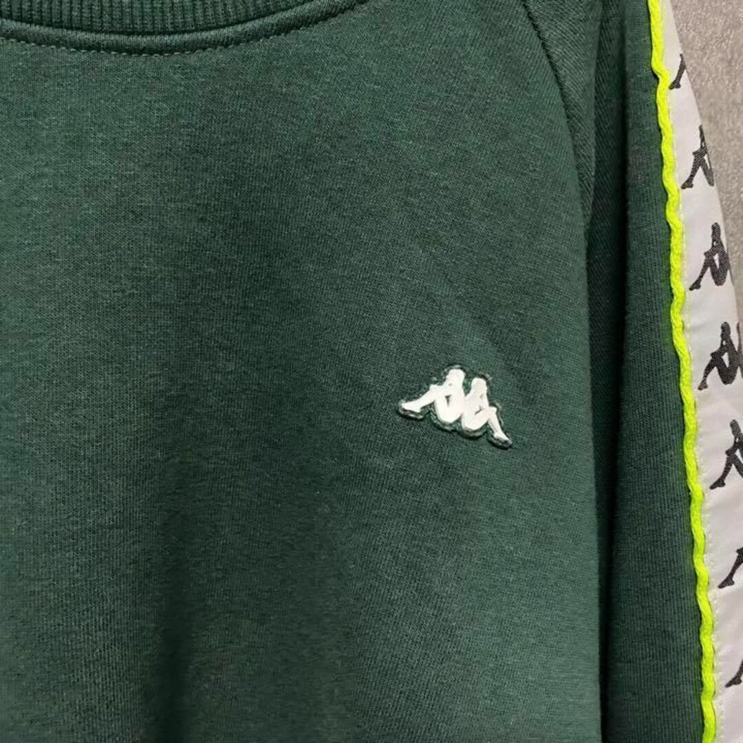 Kappa(カッパ)の00s KAPPA カッパ　ロゴ　トレーナー　スウェット　メンズL 深緑　古着 メンズのトップス(スウェット)の商品写真