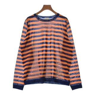 ドリスヴァンノッテン(DRIES VAN NOTEN)のDRIES VAN NOTEN ニット・セーター M オレンジx紺(ボーダー) 【古着】【中古】(ニット/セーター)