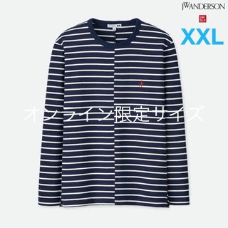 ユニクロ(UNIQLO)の【UNIQLO and JW ANDERSON　アシンメトリーボーダーTシャツ】(Tシャツ/カットソー(七分/長袖))