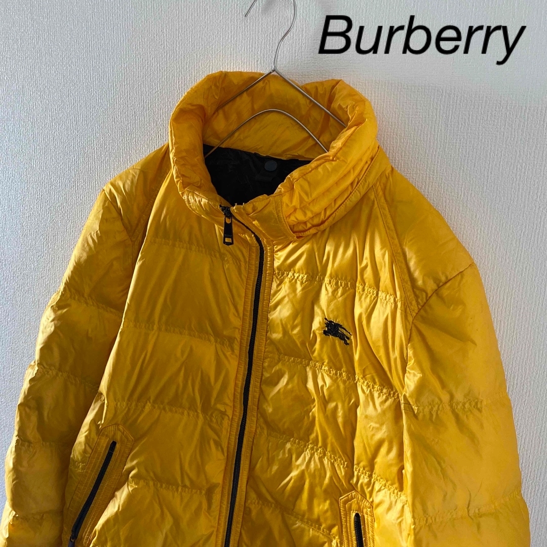 BURBERRY(バーバリー)のBurberryバーバリーダウンジャケットアウターイエロー黄メンズ長袖L メンズのジャケット/アウター(ダウンジャケット)の商品写真