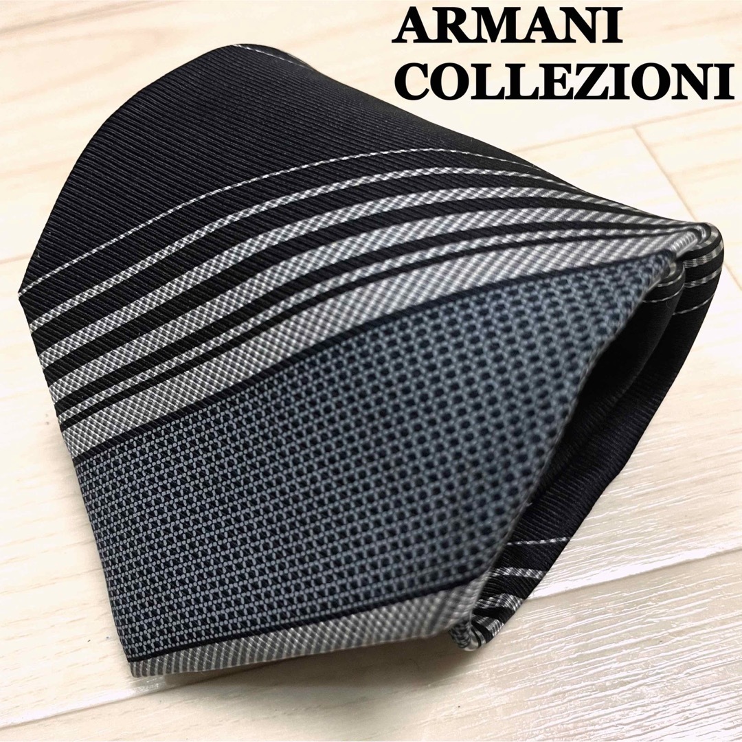 ARMANI COLLEZIONI(アルマーニ コレツィオーニ)のARMANI アルマーニ コレツォーニ ネクタイ レジメンタル イタリア製 定番 メンズのファッション小物(ネクタイ)の商品写真