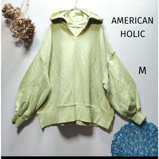 アメリカンホリック(AMERICAN HOLIC)のAMERICANHOLIC アメリカンホリック　スキッパー裏毛プルオーバー　M(パーカー)