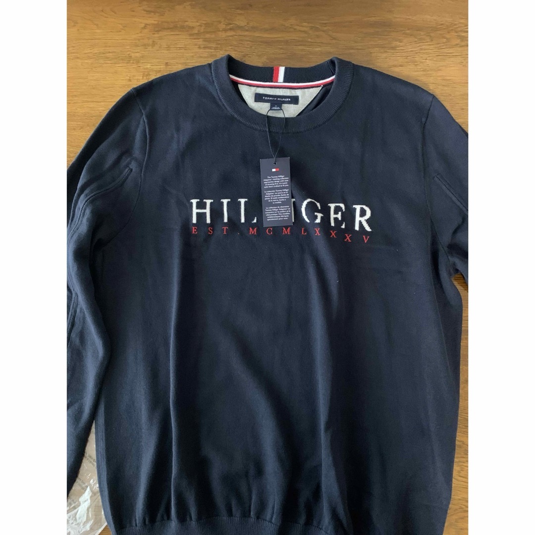 TOMMY HILFIGER(トミーヒルフィガー)のTommy Hilfiger 新品未使用セーターネイビーUSサイズM(日本L) メンズのトップス(ニット/セーター)の商品写真