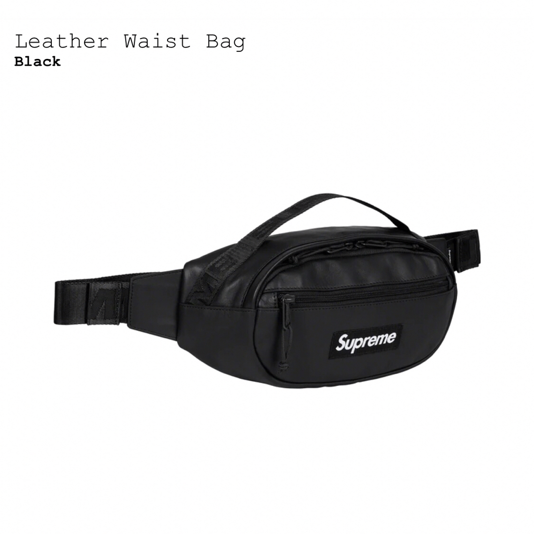 Supreme(シュプリーム)のシュプリーム　Leather Waist Bag　黒 メンズのバッグ(ウエストポーチ)の商品写真