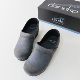 ダンスコ dansko Crepe Pro vintage Suede レザー クロッグシューズ 38/ブルーグレー系 靴 厚底【2400013639828】(その他)