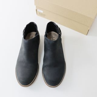 クラークス(Clarks)のクラークス Clarks Camzin Pull レザー サイドベルト シューズ 39/ブラック ショートブーツ【2400013639835】(ブーツ)