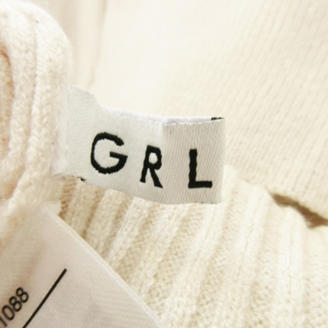 GRL(グレイル)のGRL ニット セーター ハイネック 長袖 フリル もっちり M グレージュ レディースのトップス(ニット/セーター)の商品写真