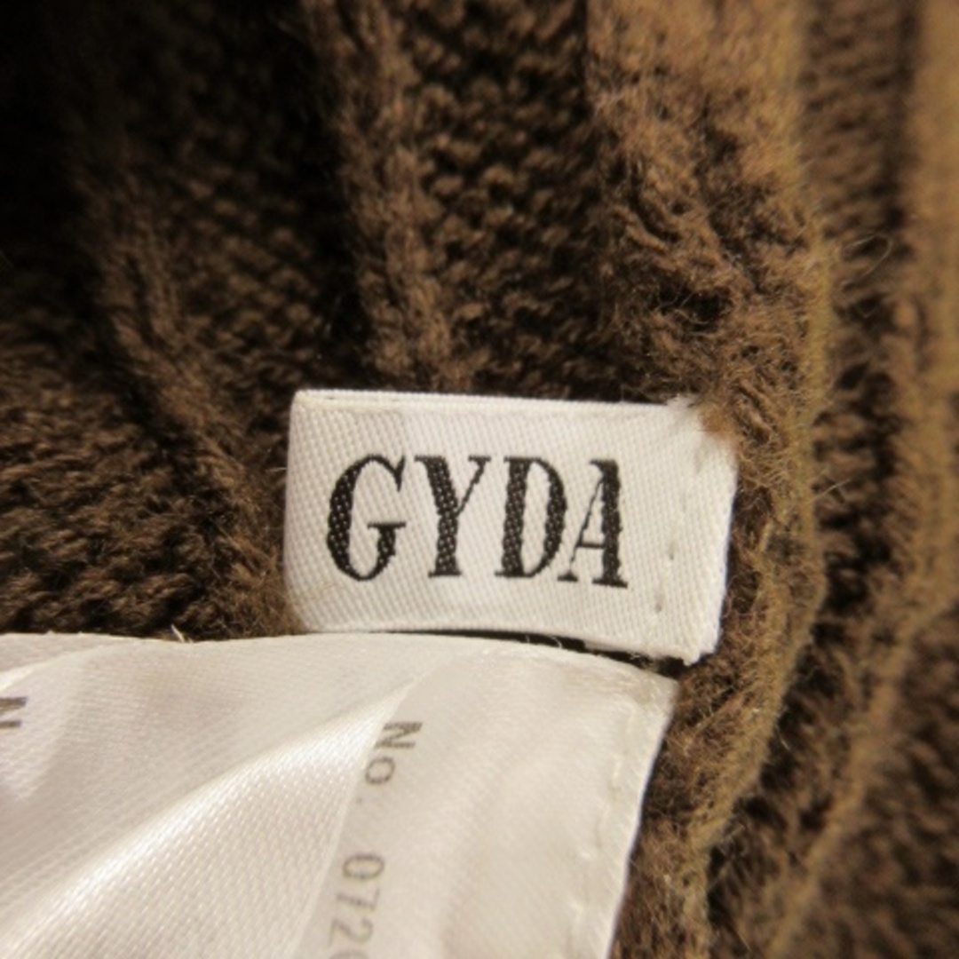 GYDA(ジェイダ)のジェイダ ワンピース ニット ミニ オフタートル 長袖 ショルダーカット F 茶 レディースのワンピース(ミニワンピース)の商品写真