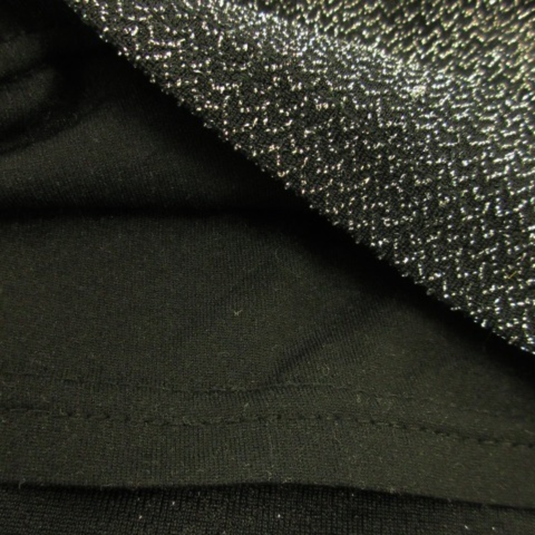 MURUA(ムルーア)のムルーア スカート ニット タイト ひざ丈 ストレッチ 総柄 ラメ 2 黒 レディースのスカート(ひざ丈スカート)の商品写真