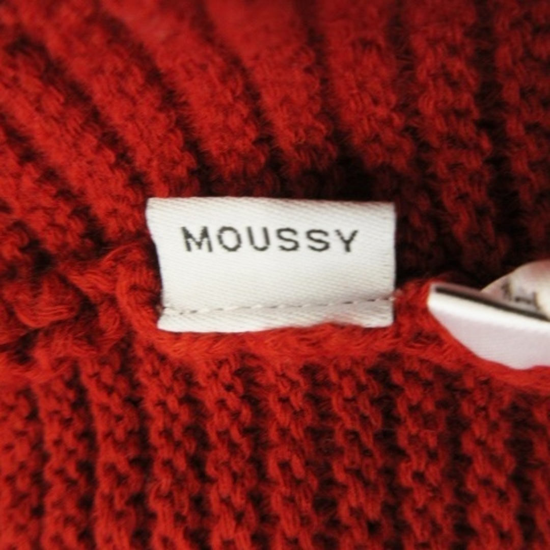 moussy(マウジー)のマウジー ニット セーター Vネック 七分袖 ワイドスリーブ ゆったり F 赤 レディースのトップス(ニット/セーター)の商品写真