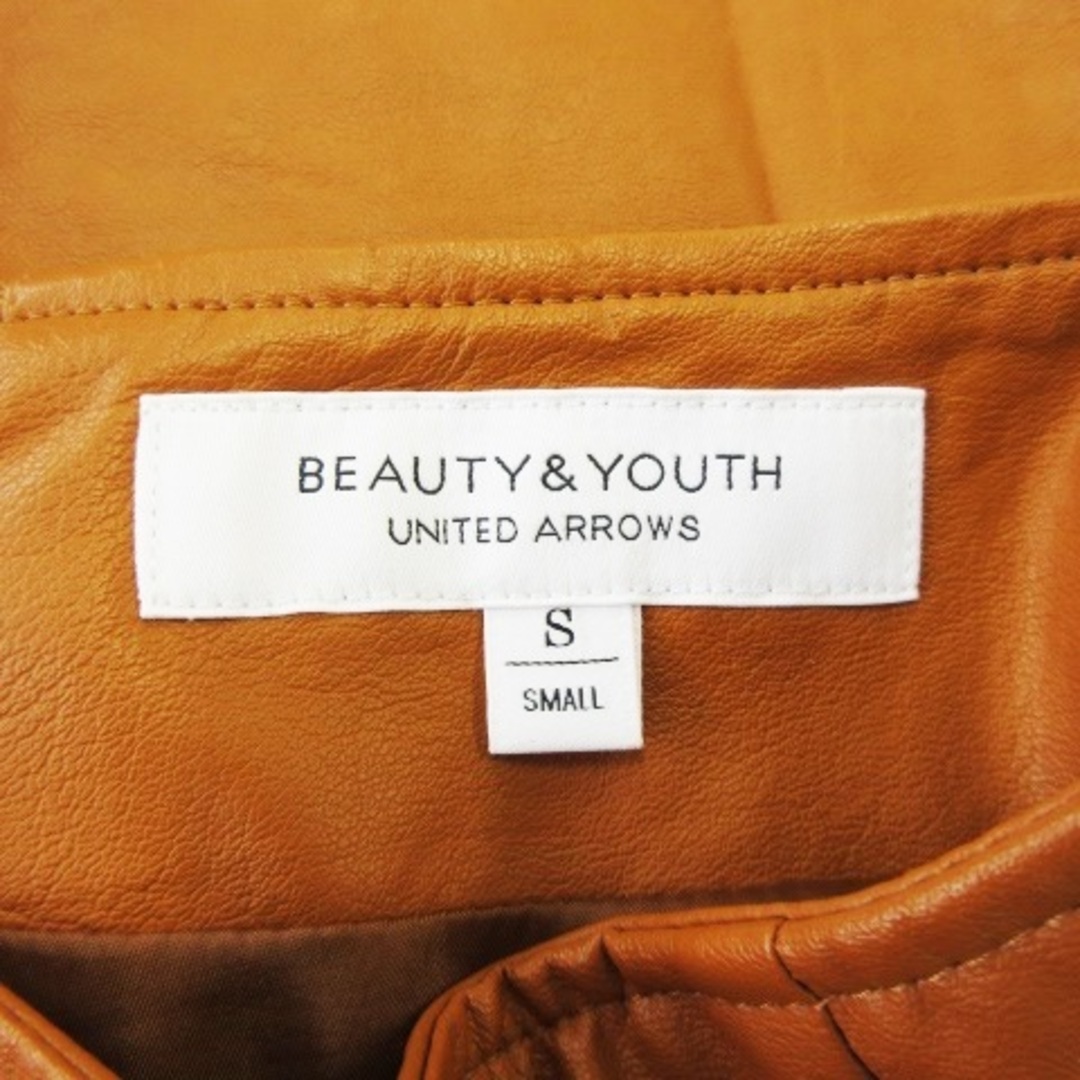 BEAUTY&YOUTH UNITED ARROWS(ビューティアンドユースユナイテッドアローズ)のB&Y スカート フェイクレザー タイト ロング ストレッチ S ブラウン レディースのスカート(ロングスカート)の商品写真