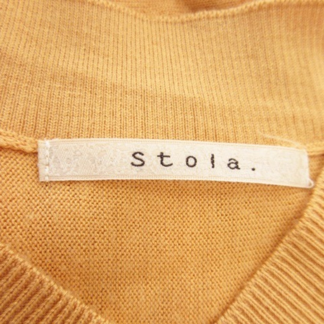 Stola.(ストラ)のストラ ニット セーター Vネック 長袖 ラグラン ゆったり F ベージュ レディースのトップス(ニット/セーター)の商品写真