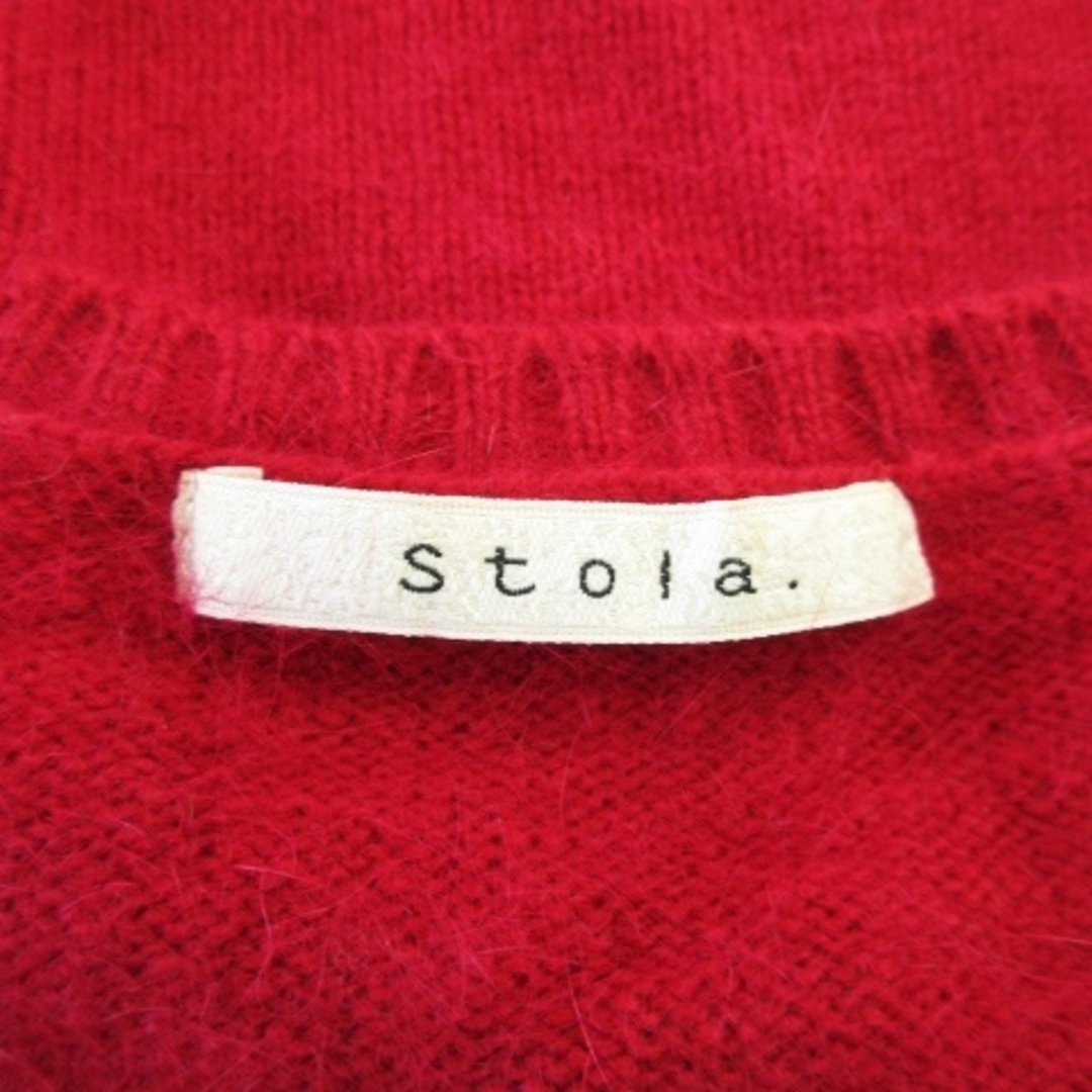 Stola.(ストラ)のストラ ニット セーター 長袖 アンゴラ混 ふんわり エアリー F 赤 ワイン レディースのトップス(ニット/セーター)の商品写真