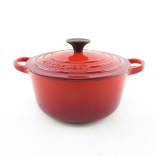 ルクルーゼ(LE CREUSET)のLe Creuset ルクルーゼ ココットロンド 両手鍋 1点 チェリー 18cm ホーロー 料理 SO832C (鍋/フライパン)