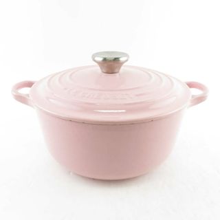 ルクルーゼ(LE CREUSET)のLe Creuset ルクルーゼ ココットロンド 両手鍋 1点 シフォンピンク 20cm 料理 SO833C (鍋/フライパン)