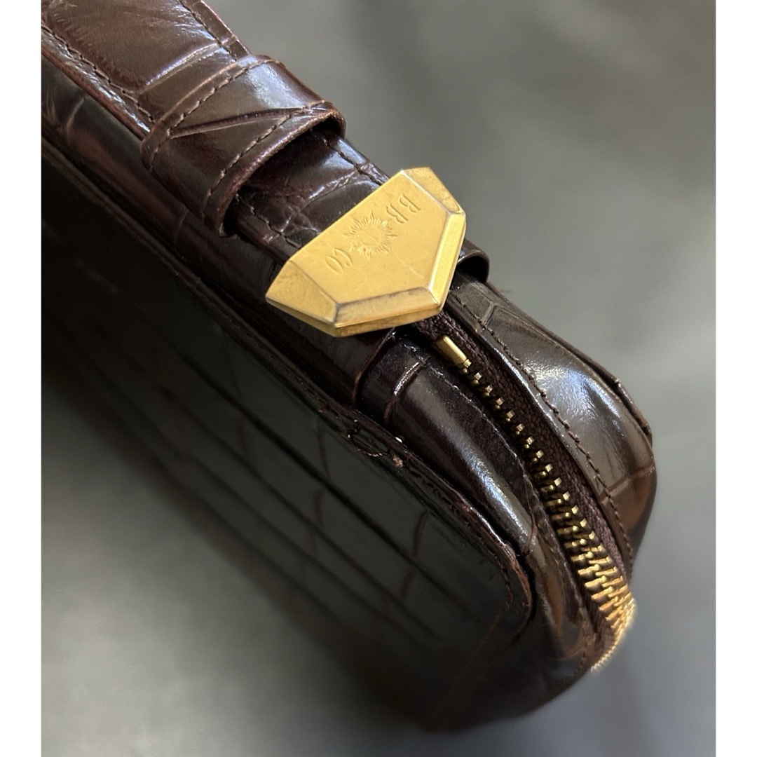 BBCO(ビビコ)のBBCO ビビコ クロコダイル 型押 クラッチバッグ ブラウン メンズのバッグ(セカンドバッグ/クラッチバッグ)の商品写真