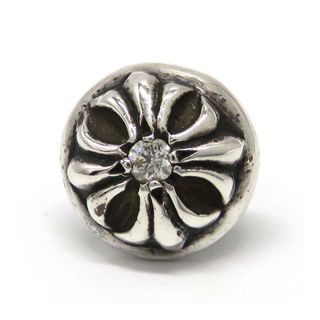 クロムハーツ(Chrome Hearts)のクロムハーツ クロスボール スタッド ダイヤモンド ピアス SV925 14K（ポスト） 1Pダイヤ ユニセックス CHROME HEARTS 【中古】 【アパレル・小物】(ピアス(片耳用))