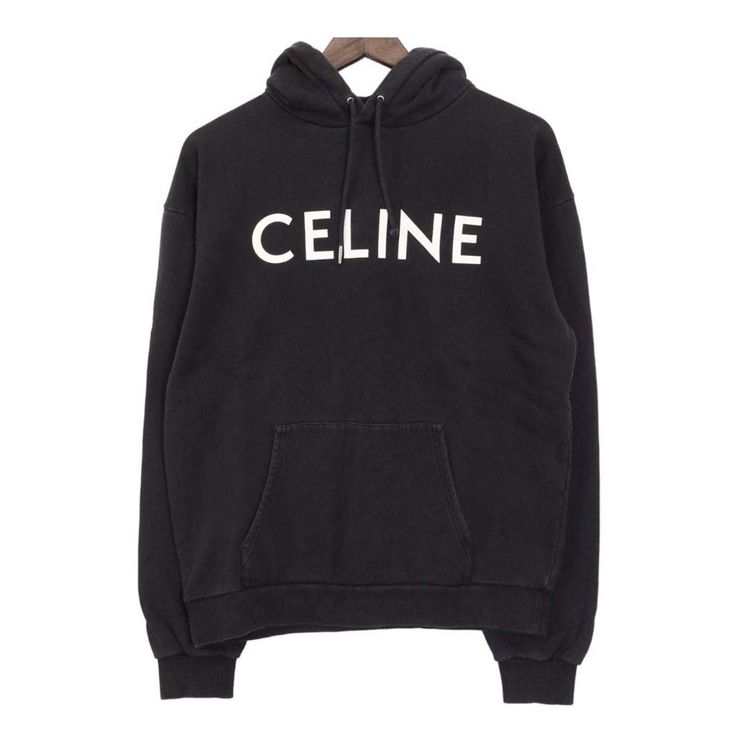 celine - セリーヌ ロゴ パーカー メンズ ブラック CELINE 【中古