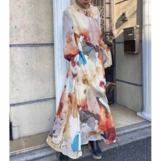 アメリヴィンテージ(Ameri VINTAGE)のMaca様専用 UNDRESSED AMELIA INK ART DRESS(ロングワンピース/マキシワンピース)