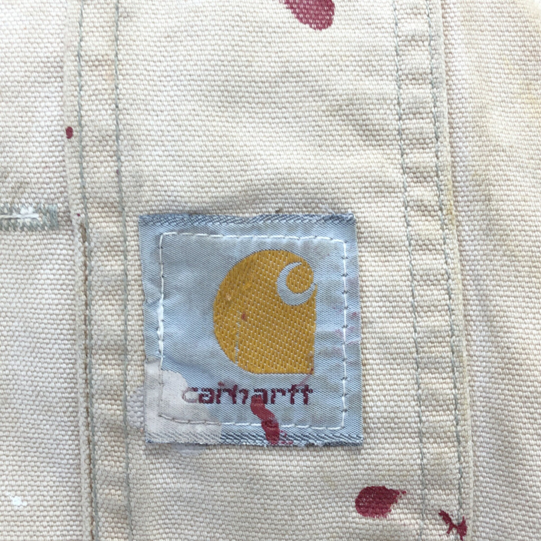 carhartt(カーハート)のSALE/// Carhartt カーハート ペインター オーバーオール ダブルニー 大きいサイズ  ワーク ペンキ ベージュ (メンズ 50/30)  P2461 メンズのパンツ(サロペット/オーバーオール)の商品写真