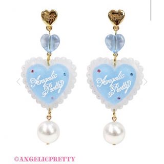 アンジェリックプリティー(Angelic Pretty)のAngelic Pretty Sprinkle Heartイヤリング サックス(イヤリング)