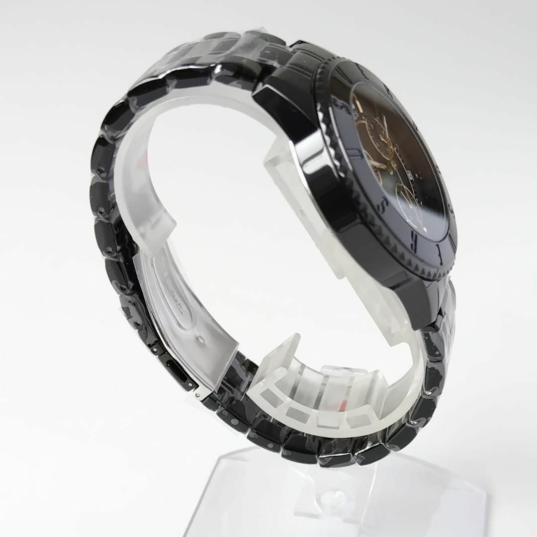 新品 】 光沢ブラック新品VERSUS VERSACEメンズ腕時計モダン美しい