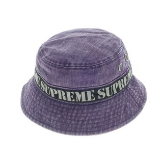 シュプリーム(Supreme)の【中古】シュプリーム Supreme 2023年春夏 Stencil Webbing Boonie コットン ブーニー バケットハット 帽子 パープル【サイズS/M】【メンズ】(ハット)