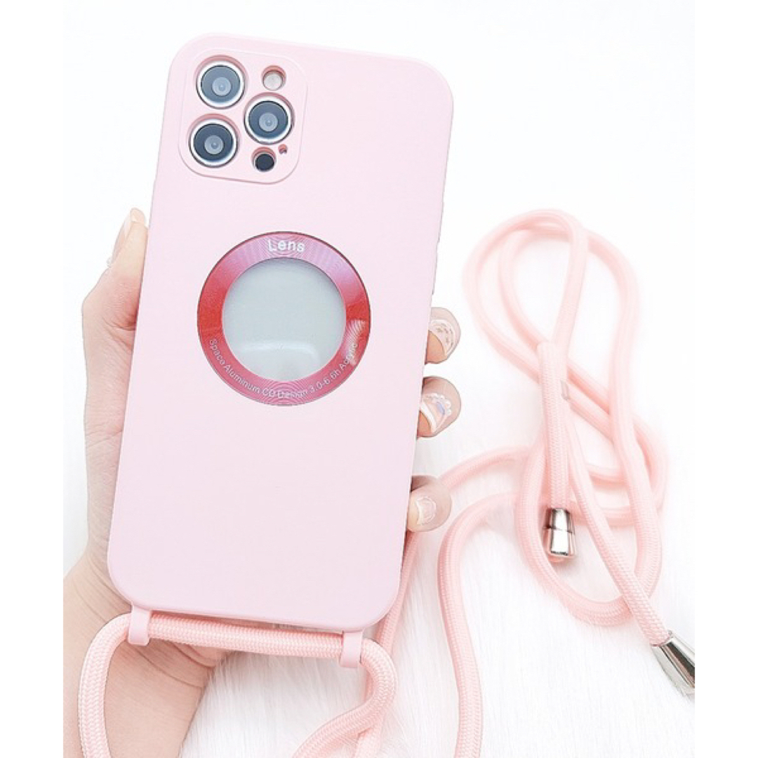 iPhone(アイフォーン)のLace Ladies ネックストラップ付ケースカバー ピンク♡ スマホ/家電/カメラのスマホアクセサリー(iPhoneケース)の商品写真