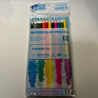 ハピラ　水彩色鉛筆12色　文房具　色えんぴつ　水彩画　文具　色エンピツ　文具品(色鉛筆)