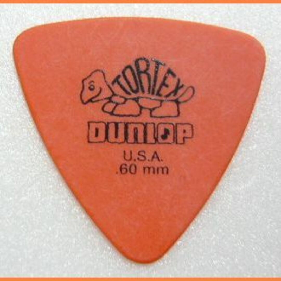 ピックDunlop TORTEXダンロップトライアングル オレンジｘ6枚.60 楽器のギター(アコースティックギター)の商品写真