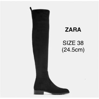 ザラ(ZARA)の新品　ZARA スエードニーハイブーツ(ブーツ)