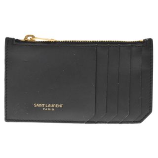 サンローラン(Saint Laurent)のSAINT LAURENT PARIS サンローランパリ 458583 ロゴ カードケース 財布 小銭入れ コインケース レザー ブラック(名刺入れ/定期入れ)