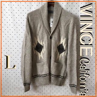 ビンス(Vince)のVINCEビンスCalifornia限定ネイティブアルパカショールカーディガンL(カーディガン)