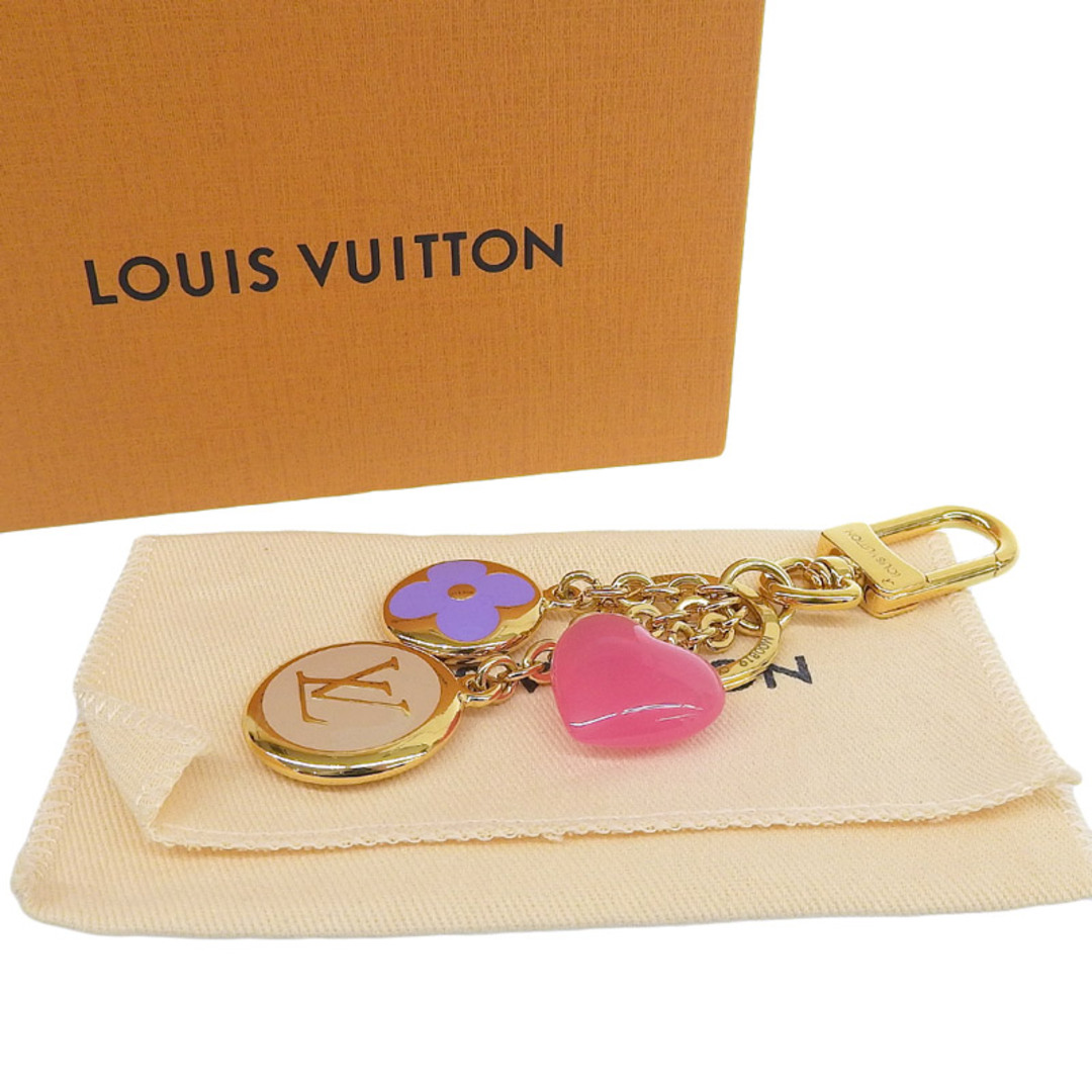 LOUIS VUITTON(ルイヴィトン)のルイヴィトン LOUIS VUITTON ポルトクレ・LVエネーモード バッグチャーム ベージュ/パープル/ピンク M00819 中古 新入荷 LV1469 レディースのファッション小物(キーホルダー)の商品写真