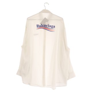 バレンシアガ(Balenciaga)のBALENCIAGA バレンシアガ キャンペーンロゴ 長袖シアーシャツ 623039 TG008 ホワイト(シャツ)