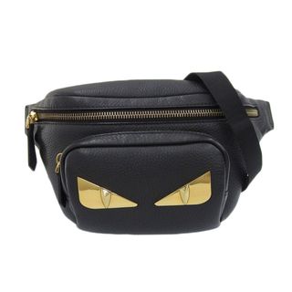 other - フェンディ FENDI ボディバッグ ウエストバッグ ウエストポーチ モンスター バグズアイ レザー ブラック 7VA446 中古 新入荷 OB1600