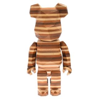 メディコムトイ(MEDICOM TOY)のMEDICOM TOY メディコムトイ ×KARIMOKUBE×Fragment BE@RBRICK Wooden Polygon Horizon 1000% カリモク フラグメント ベアブリック ウッド ポリゴン フィギュア 人形 ブラウン(その他)