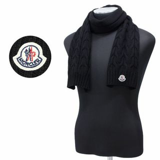 モンクレール(MONCLER)の送料無料 91 MONCLER モンクレール 0001605 04S02 ブラック マフラー SCIARPA ウール 男女兼用 size M(マフラー/ショール)