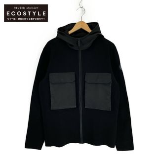 カナダグース(CANADA GOOSE)のカナダグース 7007MB ELGIN ブラック ジップ ニットパーカ L(その他)