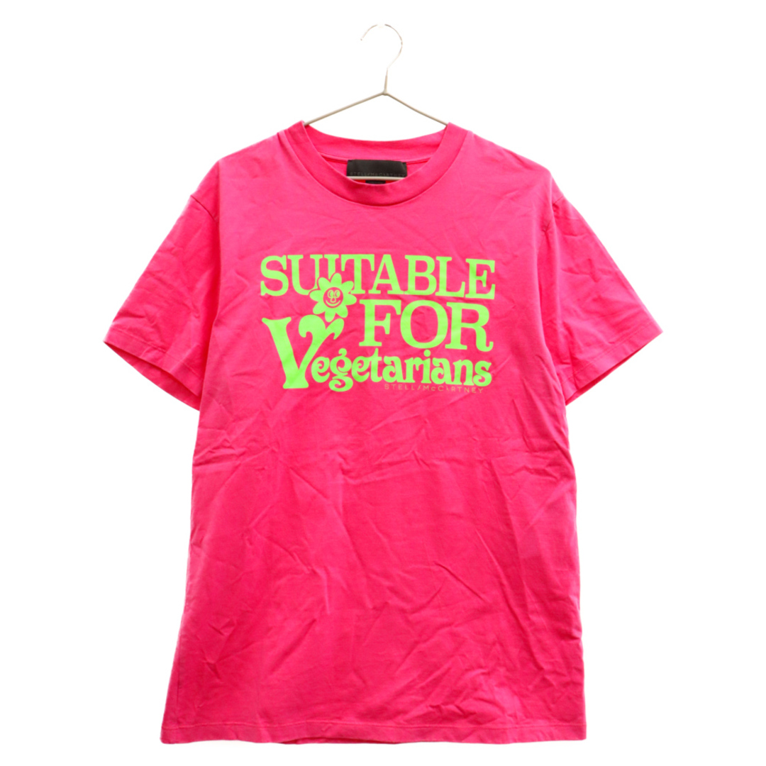 440センチ袖丈STELLA McCARTNEY ステラマッカートニー Suitable For Vegetarians Tee 572483 SMP36 ベジタリアンプリント 半袖Tシャツ ピンク