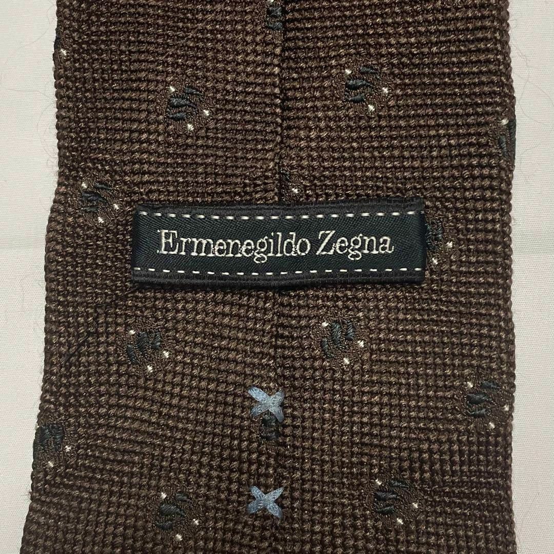 Ermenegildo Zegna(エルメネジルドゼニア)の2点おまとめ伊最高峰 ゼニア小紋柄ネクタイ ブラウン＆ケーブルバイト「シャーク」 メンズのファッション小物(ネクタイ)の商品写真