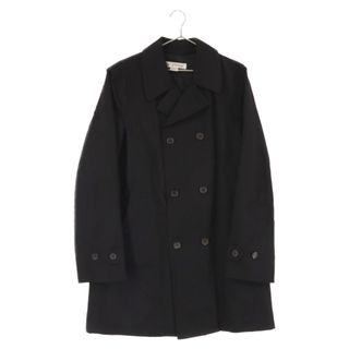 コムデギャルソン(COMME des GARCONS)のCOMME des GARCONS SHIRT コムデギャルソンシャツ ウール ダブル ピーコート ブラック W14085(ピーコート)